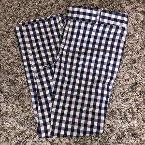 Banana Republic blue and white Gingham pants